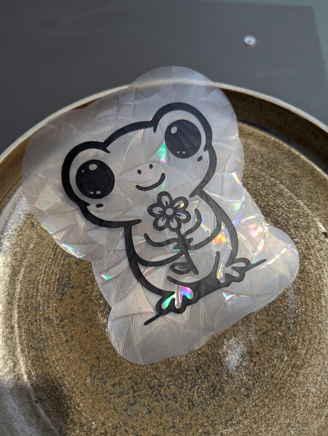 Autocollant Déco Voiture 'Grenouille' - 9 Cm X 9 Cm, Finition Matte, Facile à Poser