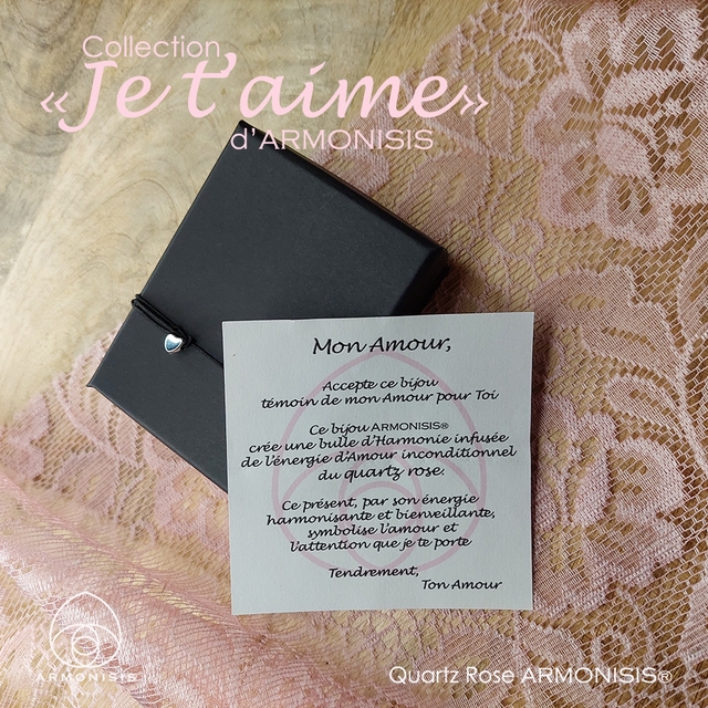 Personnalisation du mot doux d'un bijou de la collection "Je t'aime" ARMONISIS ®