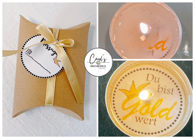 1er Teelicht - Du bist Gold wert
