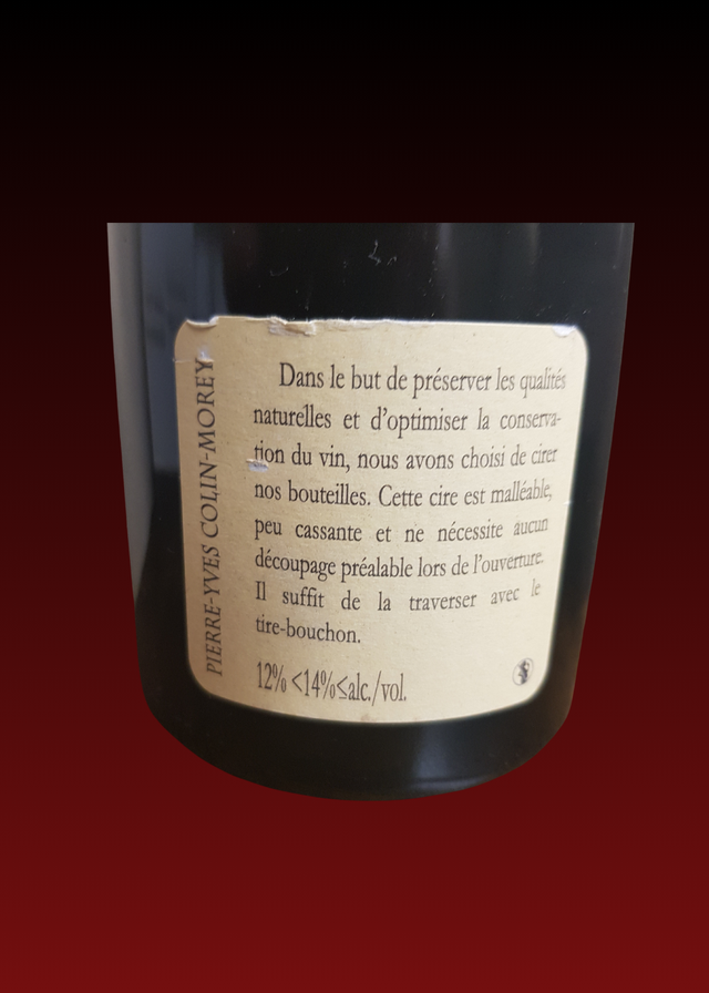 Meursault 1er cru Charmes 2016 - Pierre-Yves Colin-Morey