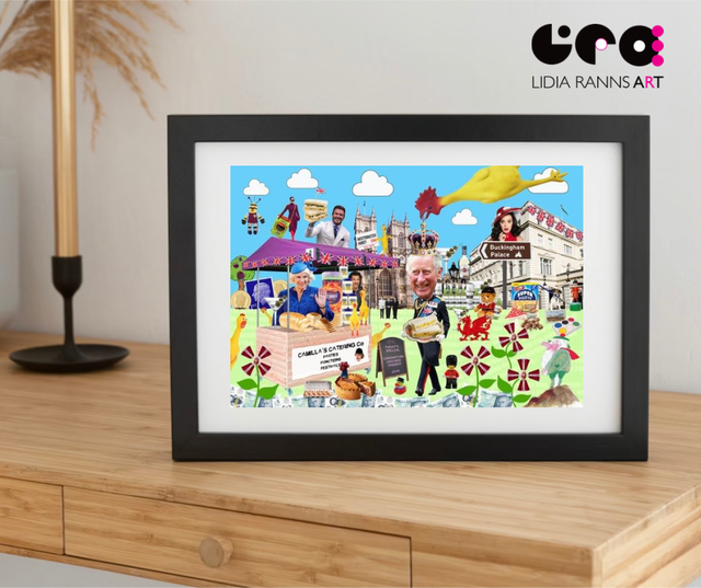 Coronation Chicken Sarnies. King Charles III Coronation Party. Pop Art Style Print From A Limited edition Of 10