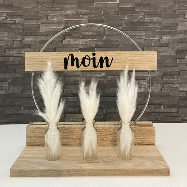 Holz mit Metallring 15cm „Moin“