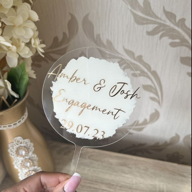 Personalised Acrylic Cake Topper