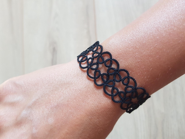 Bracelet en dentelle Anna - noir