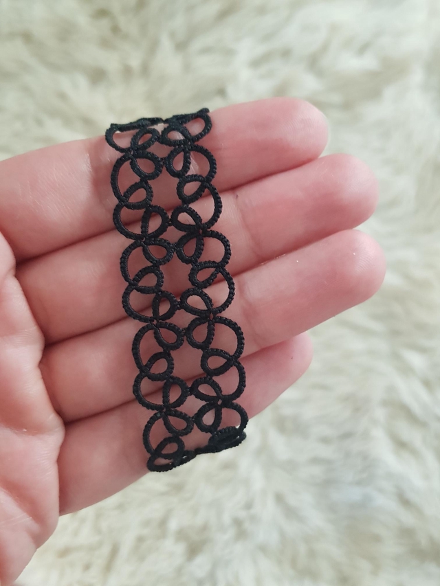 Bracelet en dentelle Anna - noir