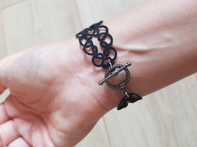 Bracelet en dentelle Anna - noir
