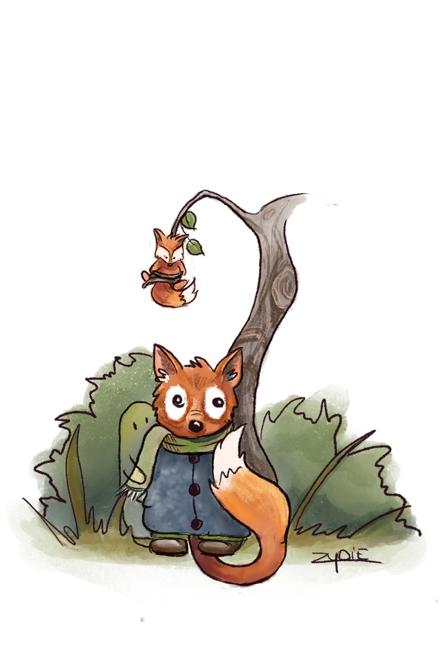 FineArt-Print - Kleine Füchse