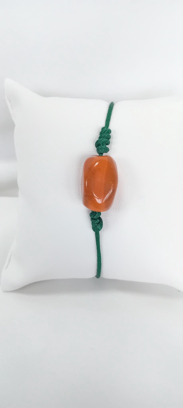 Bracelet perle orange et vert BRP26