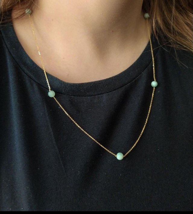 Collier Or 18 Ct / Larimar 