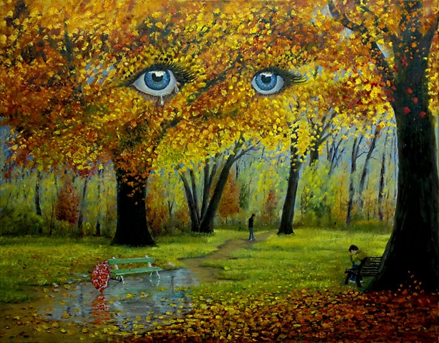 Kuolleet lehdet, 62x80 cm