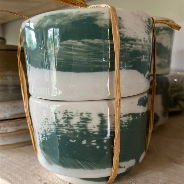 Stackable snack pots