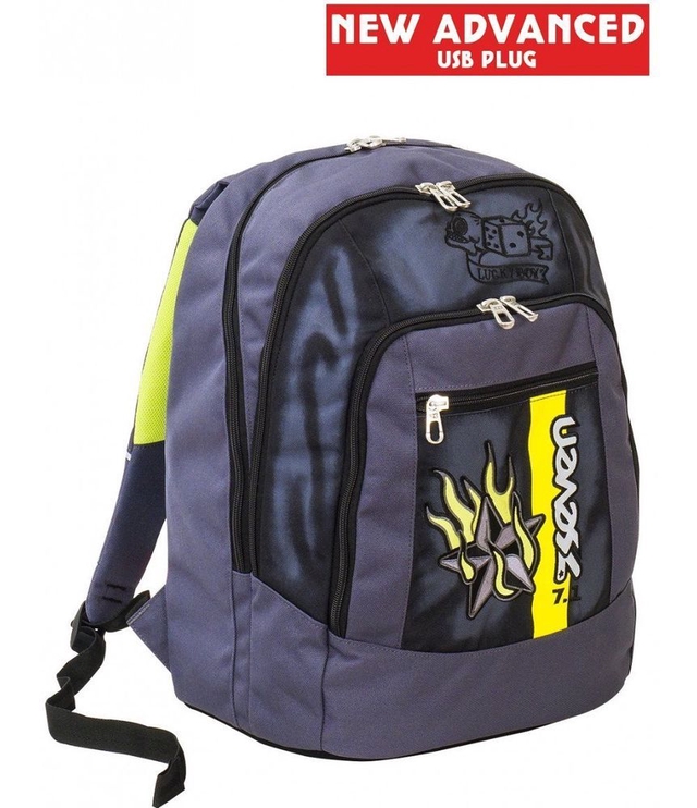 Zaino Estensibile Zaini Seven Neri Zaino Seven Uomo SEVEN ZAINO