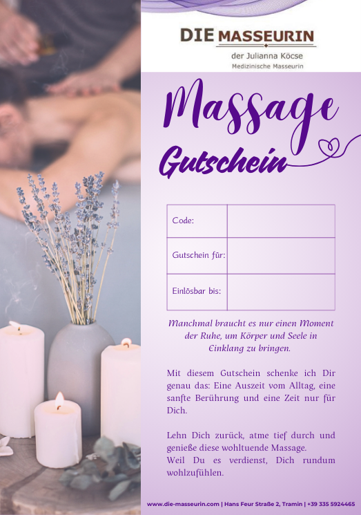 Massagegutschein