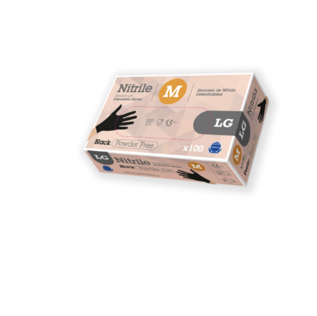 NITRILO GENTLE TOUCH NEGRO 3,5 Gr M.  1000 Uds 