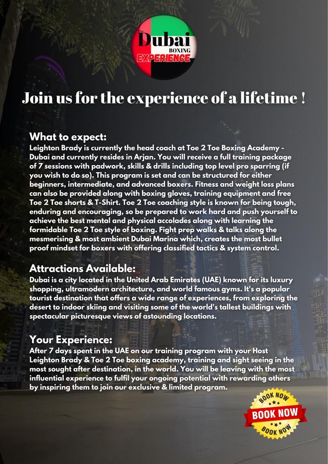 The Dubai Boxing Experience Package Options