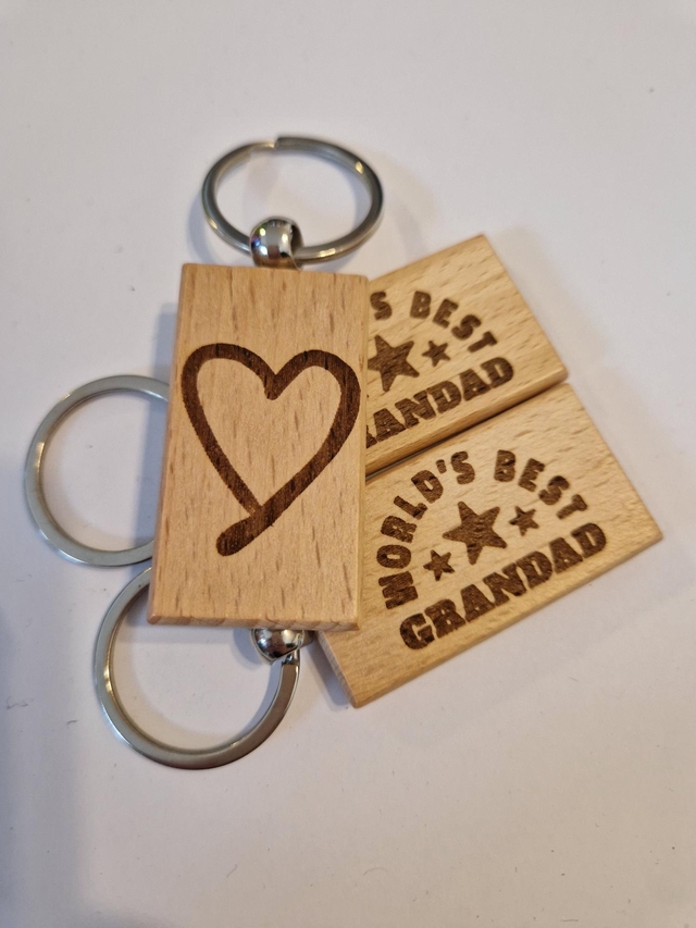Premium Beech Best Grandad Keyring