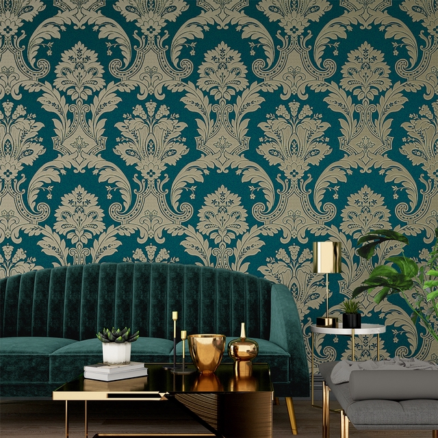 Amara Damask Green Belgravia 7393
