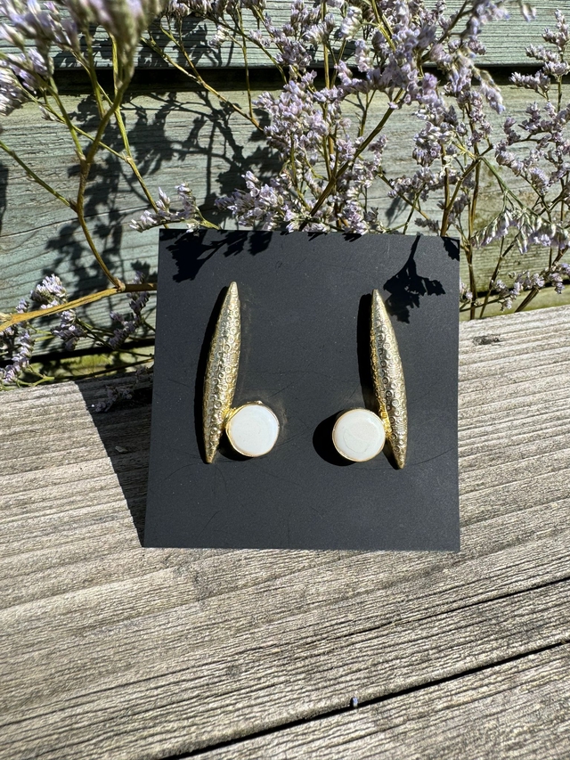 Statement earrings - brass