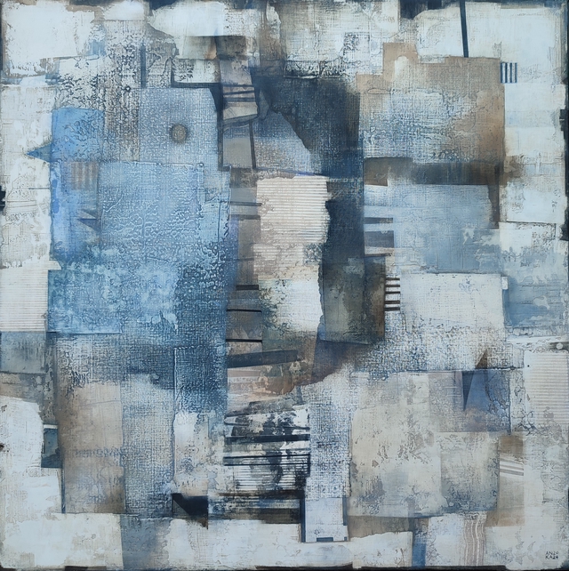 Strefa ciszy 4, 100x100 tech. miesz. płótno 2024