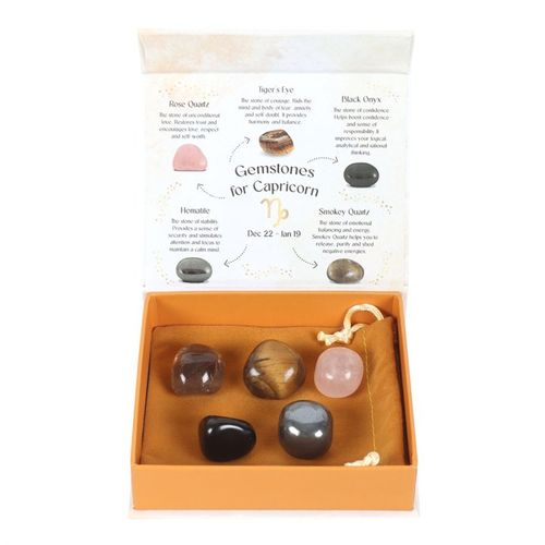 Zodiac Crystal Tumblestones Sets - Earth Signs
