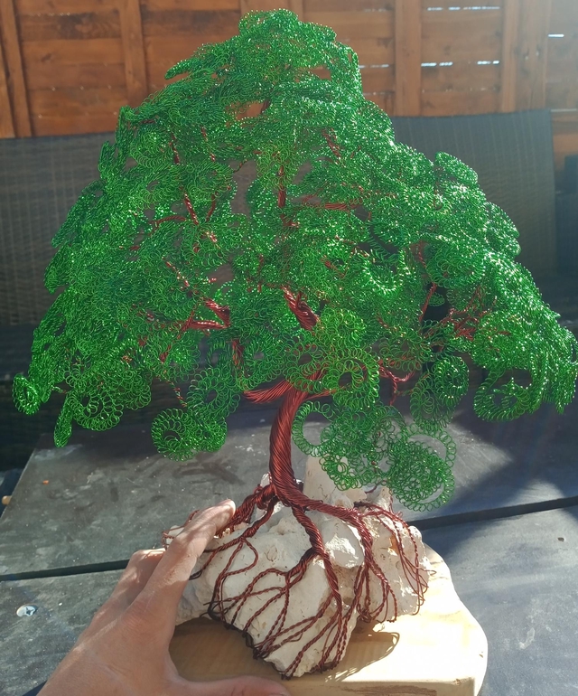 Arbre de vie Avatar en fils de cuivre émaillé