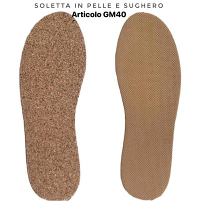 Soletta in pelle e sughero