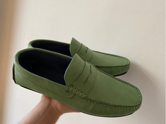 Mocassino In Pelle Verde