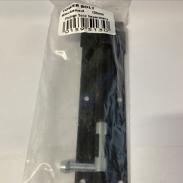 Tower bolt blk 150mm 0159513