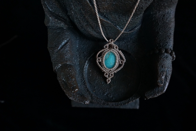 Amazonit Macrame Amulett