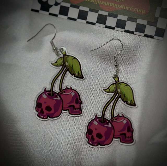 Skull Cherry Earrings