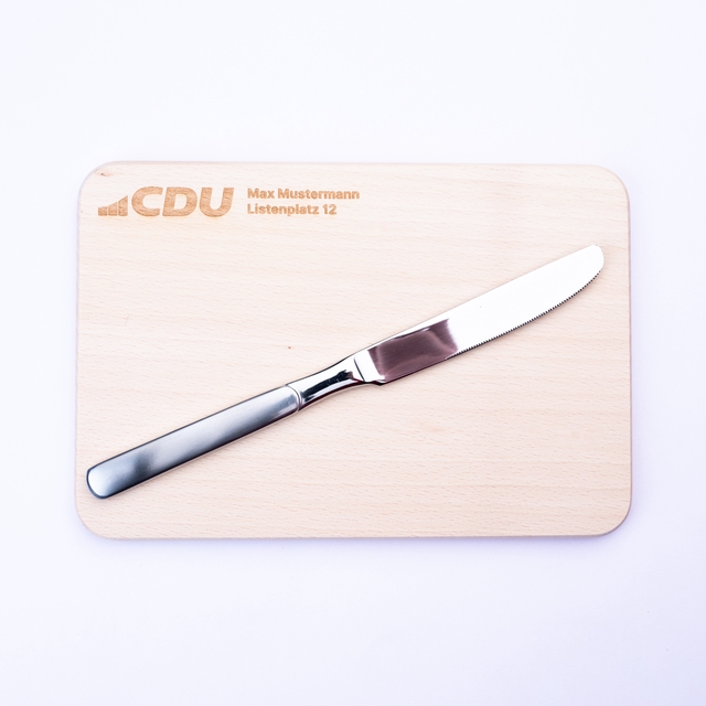 Individuelles Vesperbrett aus Buchenholz