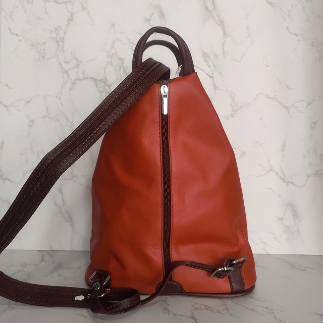 Large Backpack-Orange/Brown