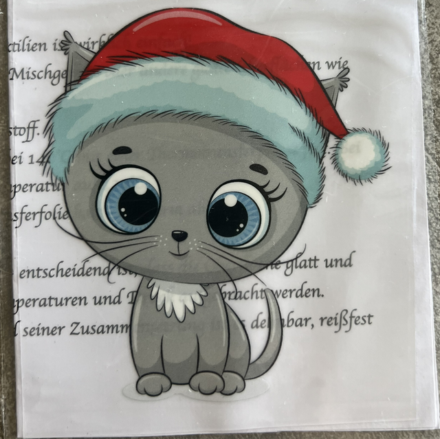 Christmas Cat 13x12cm  