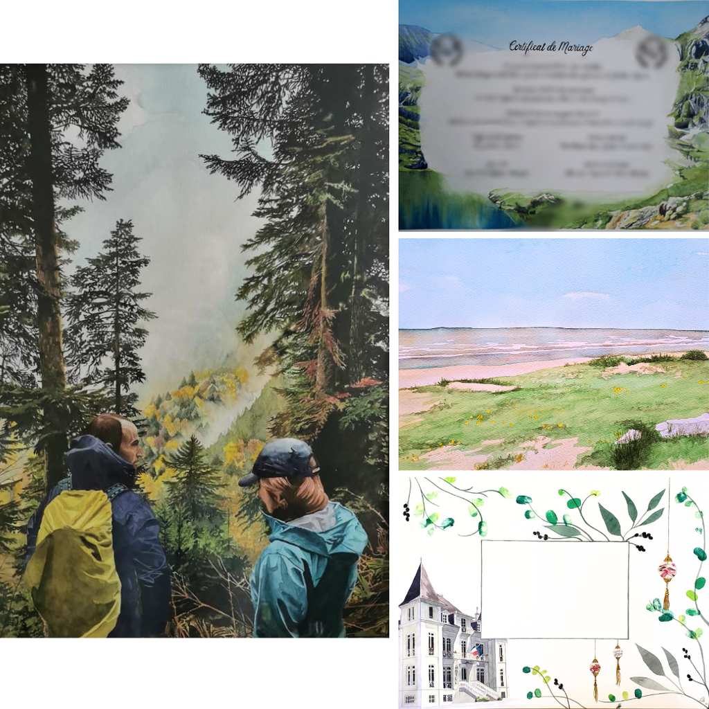 portfolio illustration mariage