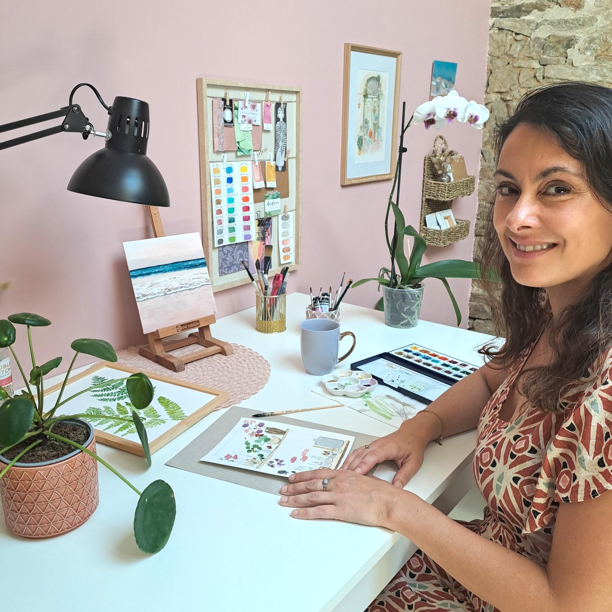 Bienvenue - Accueil site de L'Atelier d'Andréa - Artiste peintre et illustratrice Bretagne (France)