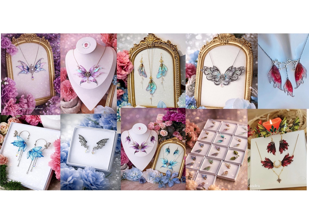 bijoux feerique cassandra fairyhouse jewelery artisanat creations feerique fairywings bijouxcreateur creation art bijouterie férique