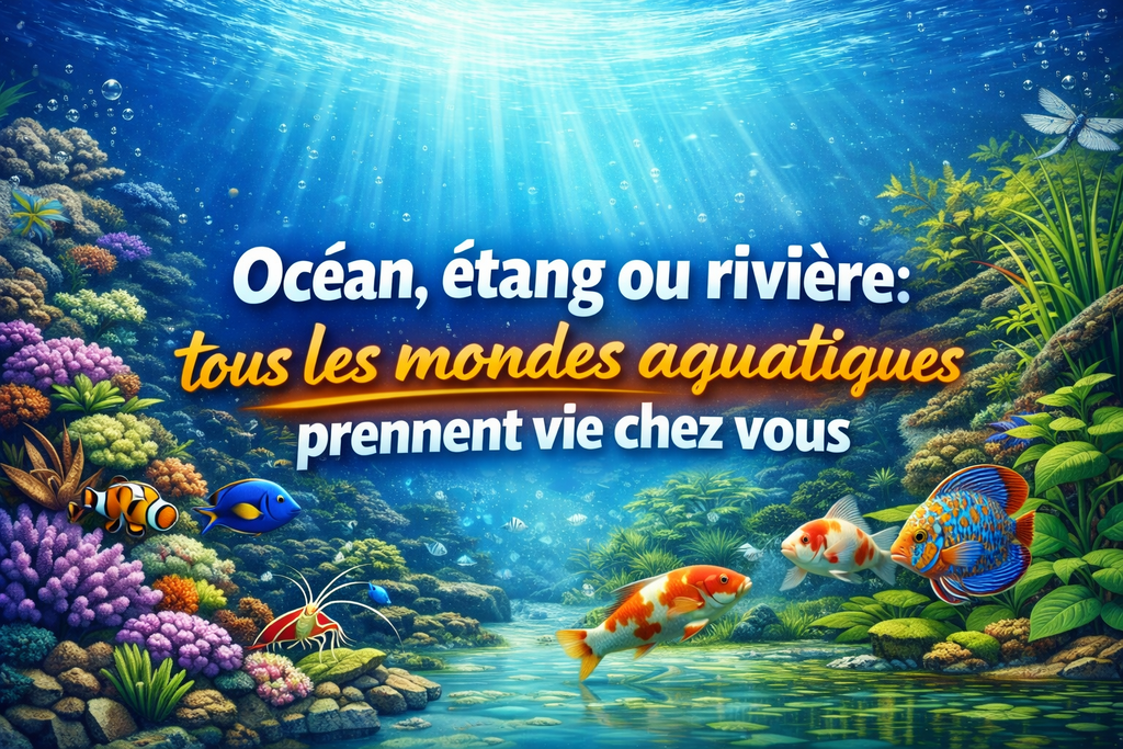 Océan, étang ou rivière : tous les mondes aquatiques prennent vie chez vous.