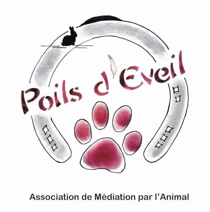 Logo de l'association de médiation animale Poils d'Éveil partenaire de l'Atelier des 3 Arts