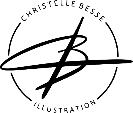 Logo Christelle Besse Illustrations avec monogramme CB