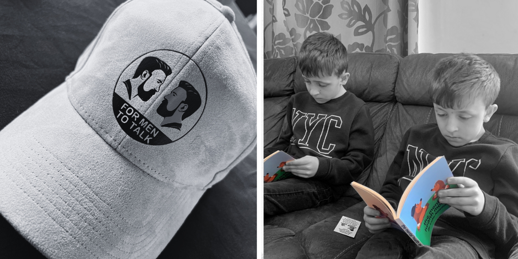 All profits from the products shown go to 'For Men To Talk'.