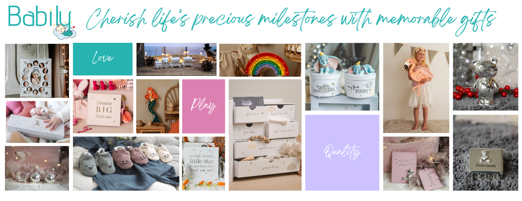 Unique Babily products designed to celebrate life’s special moments with personalized and meaningful gifts