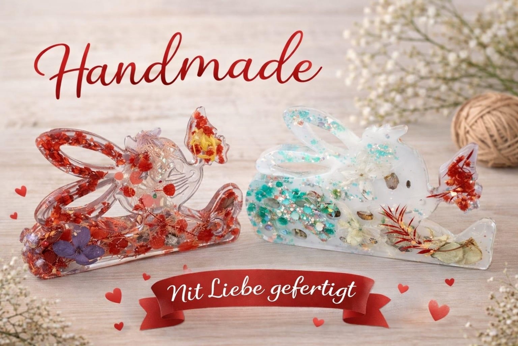Hase mit blumen Liegend