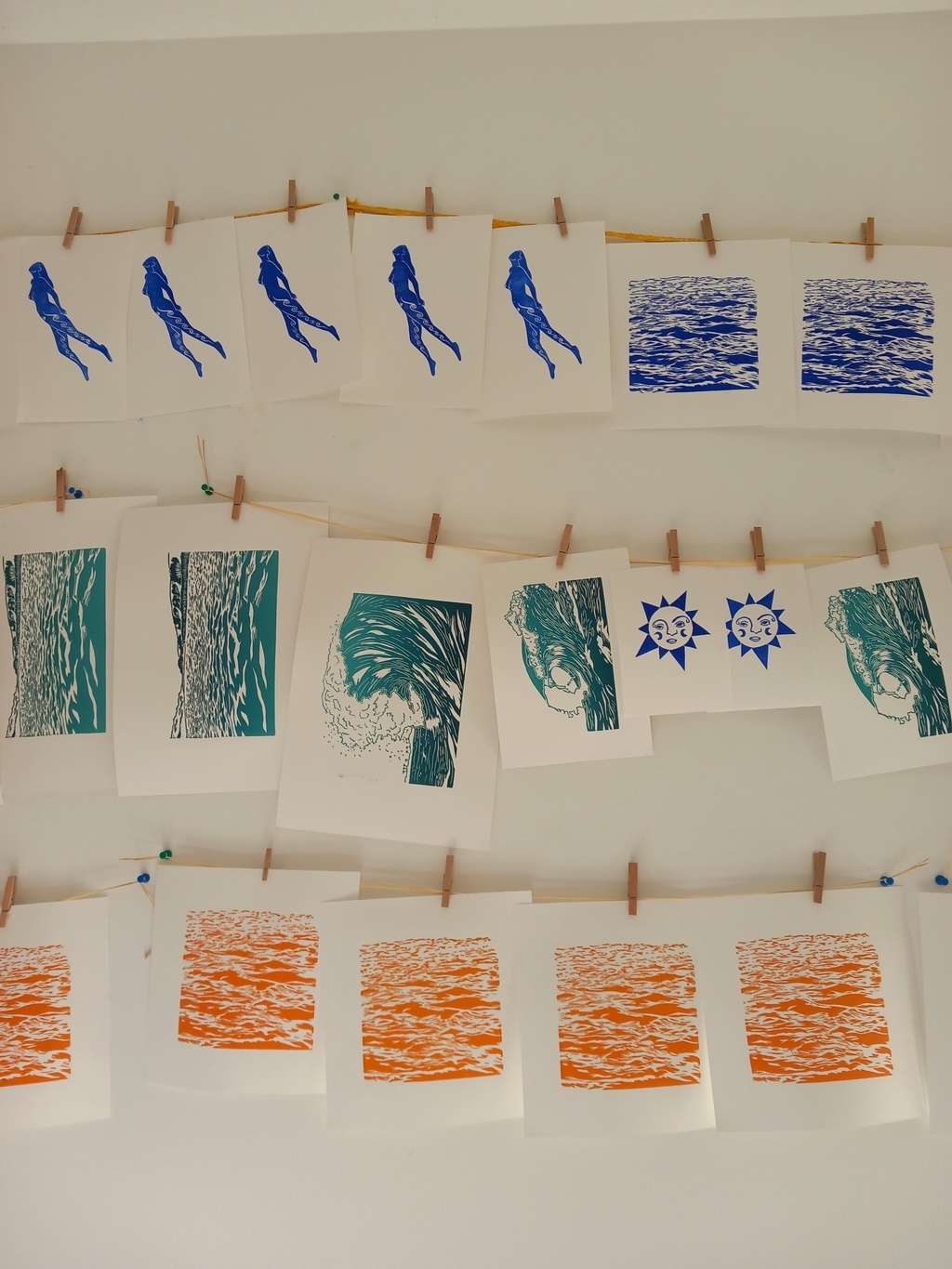 Merché de créateurs linogravures artisanel fait main Hossegor Jo&joe capbreton Moliets Contis Seignosse Soustons Vieux-boucau Landes