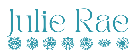 Julie Rae logo with chakra symbols