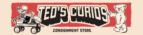 Welcome to Ted’s Curios. A place to find practically anything.
We take unwanted items and find a new home for them. Our motto here ‘One person’s junk is another person’s treasure’.
We sell many different genres from Collectables to Preloved clothing, shoes, accessories even Antique and Vintage items of furniture, Exquisite pieces that scream craftmanship…No Ikea to be seen here.
If your looking for anything in particular please do let us know.