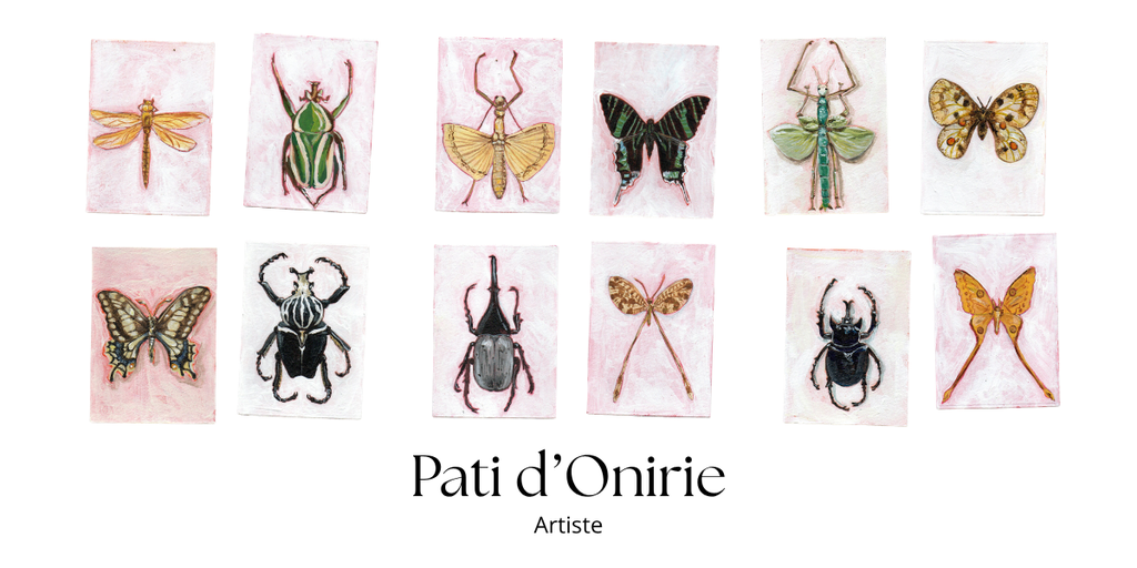 Pati d'Onirie, artiste plasticienne (aquarelles, acrylique, linogravure, objets, dessins...) 