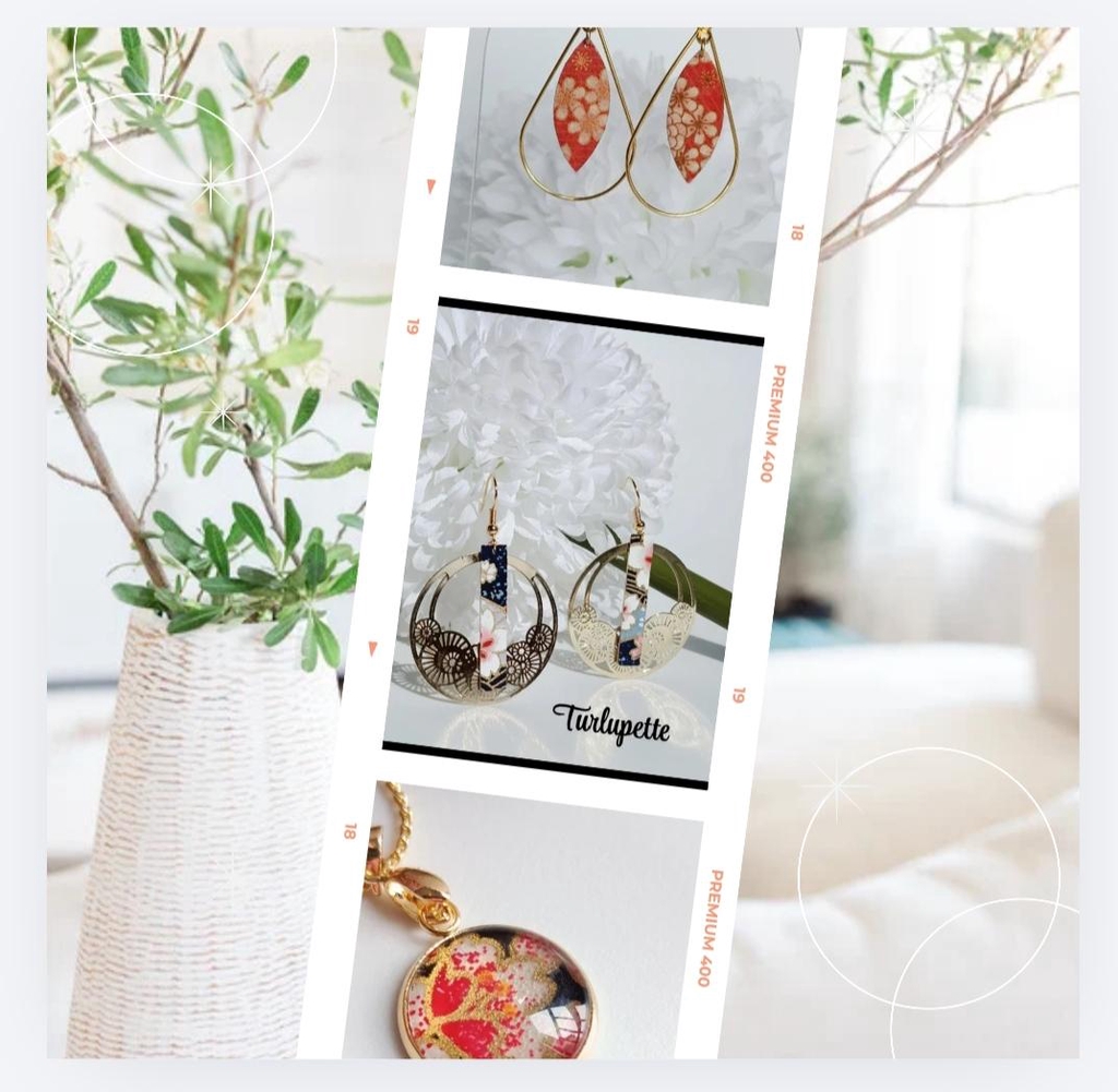 Bijoux en papier washi japonais 