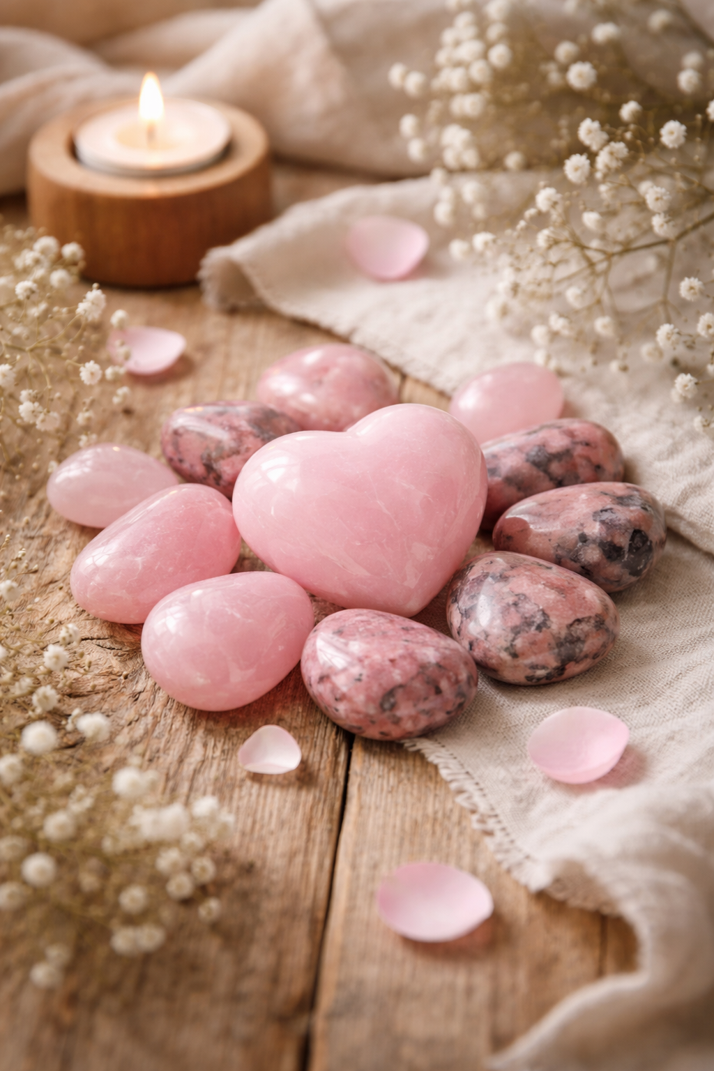 Saint-Valentin : Quartz Rose et Rhodonite – Pierres d’Amour et d’Harmonie | Pierres et Bien-être