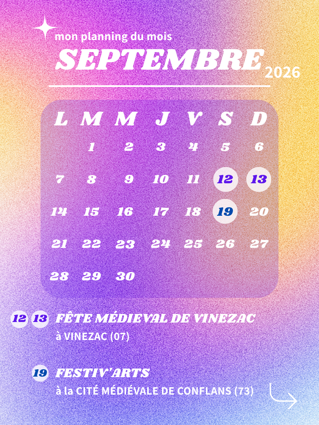 Affiche des marchés luminov'art 2025