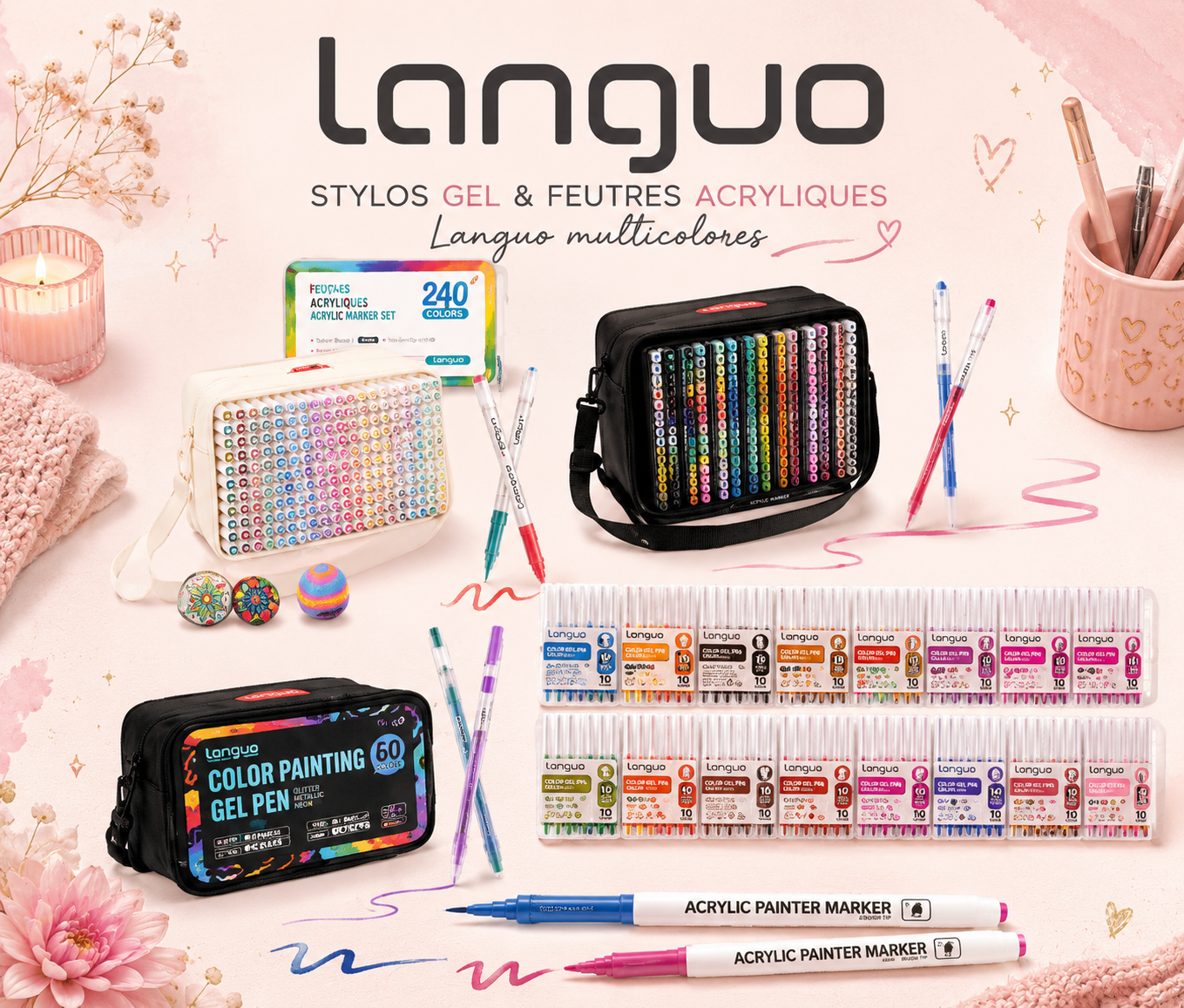 Languo – Feutres acryliques et marqueurs de peinture